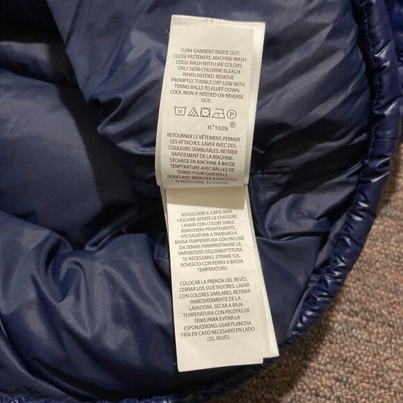 Polo Ralph Lauren Down Puffer Jacket Coat Youth Girls Size XL 16 Blue Hooded - Picture 8 of 12